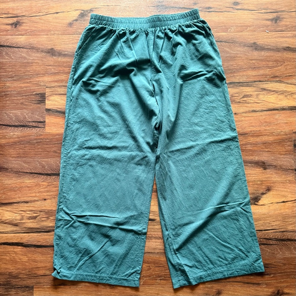 W’s XL Teal linen-like pants
